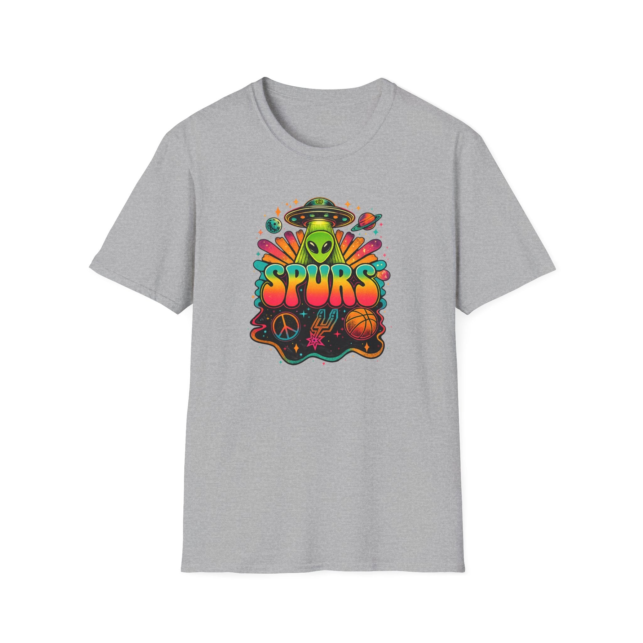 Retro Alien San Antonio Basketball  T-Shirt