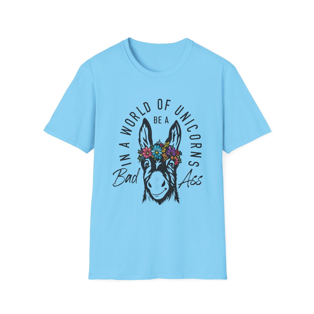 Funny Donkey Floral Crown T-shirt