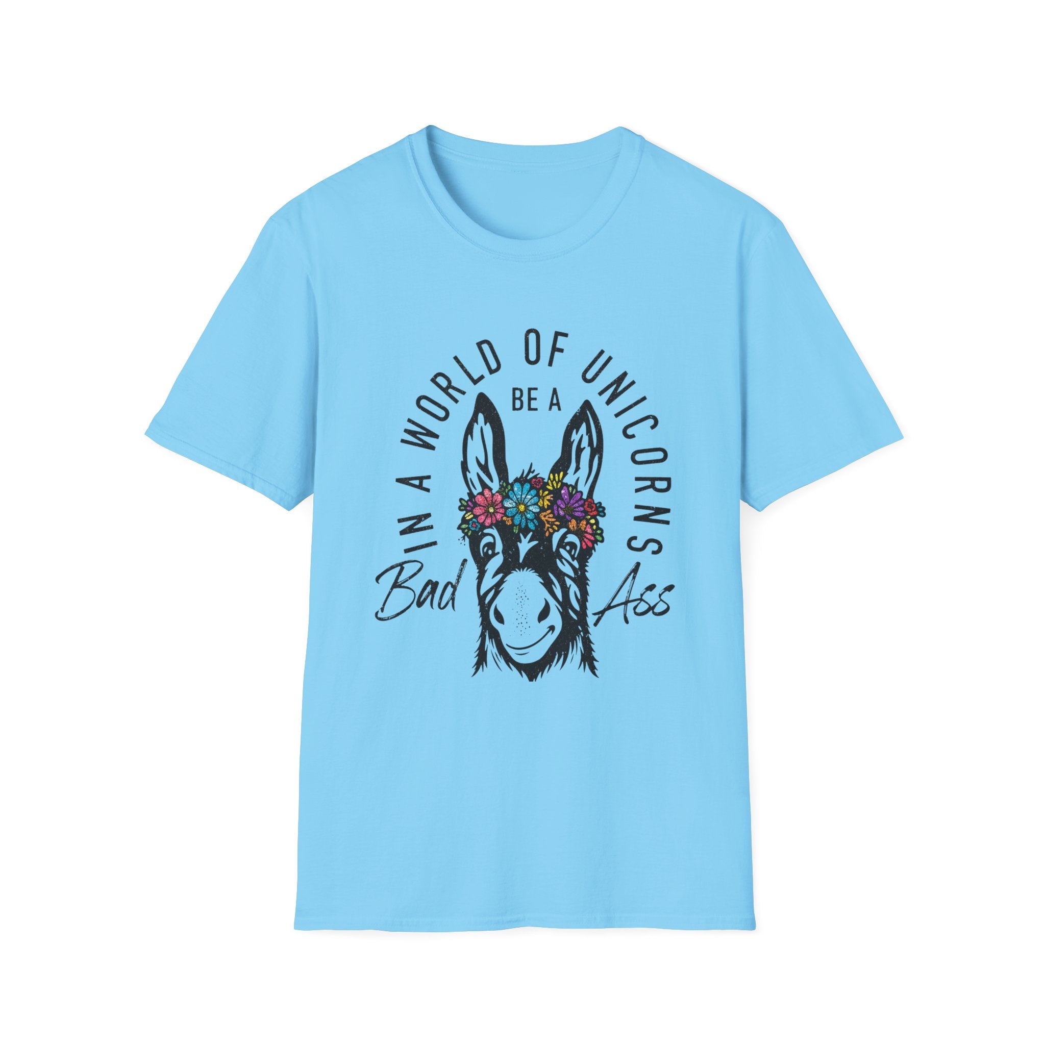 Funny Donkey Floral Crown T-shirt