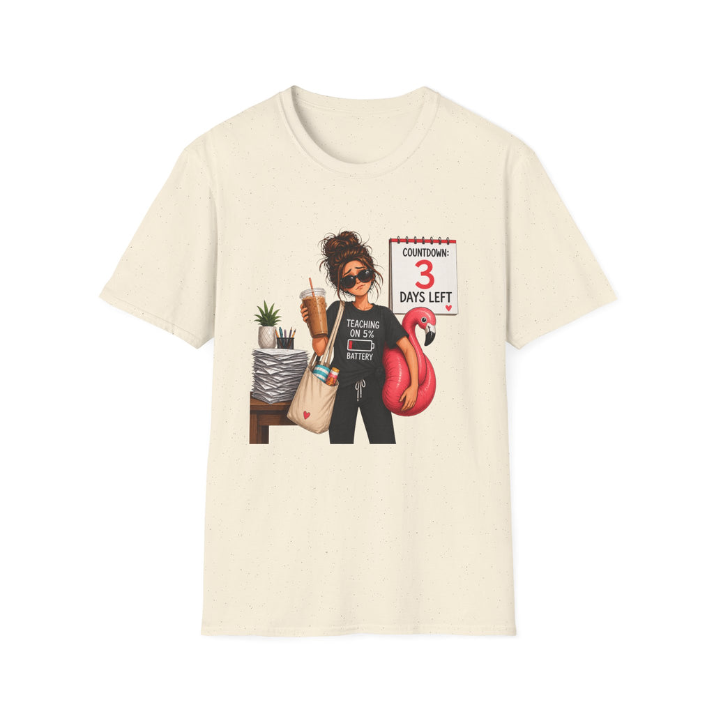Teacher Countdown 3 Days Left T-Shirt — Funny End‑of‑School Vacation Tee