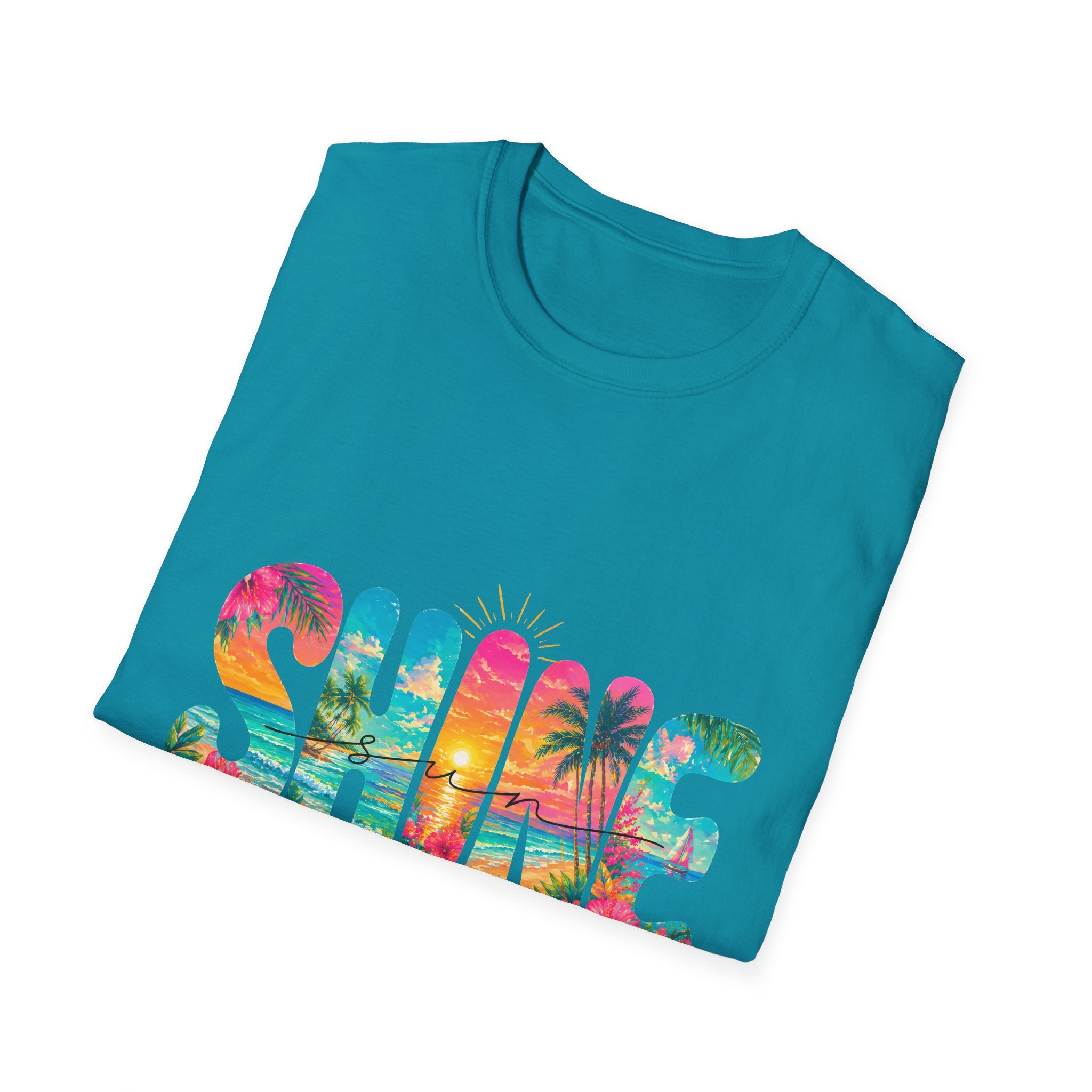 Colorful Floral Sunshine Summer T-Shirt