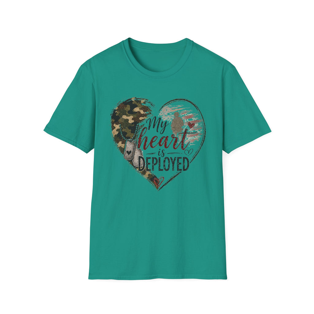 My Heart Is Deployed Military Heart T-Shirt