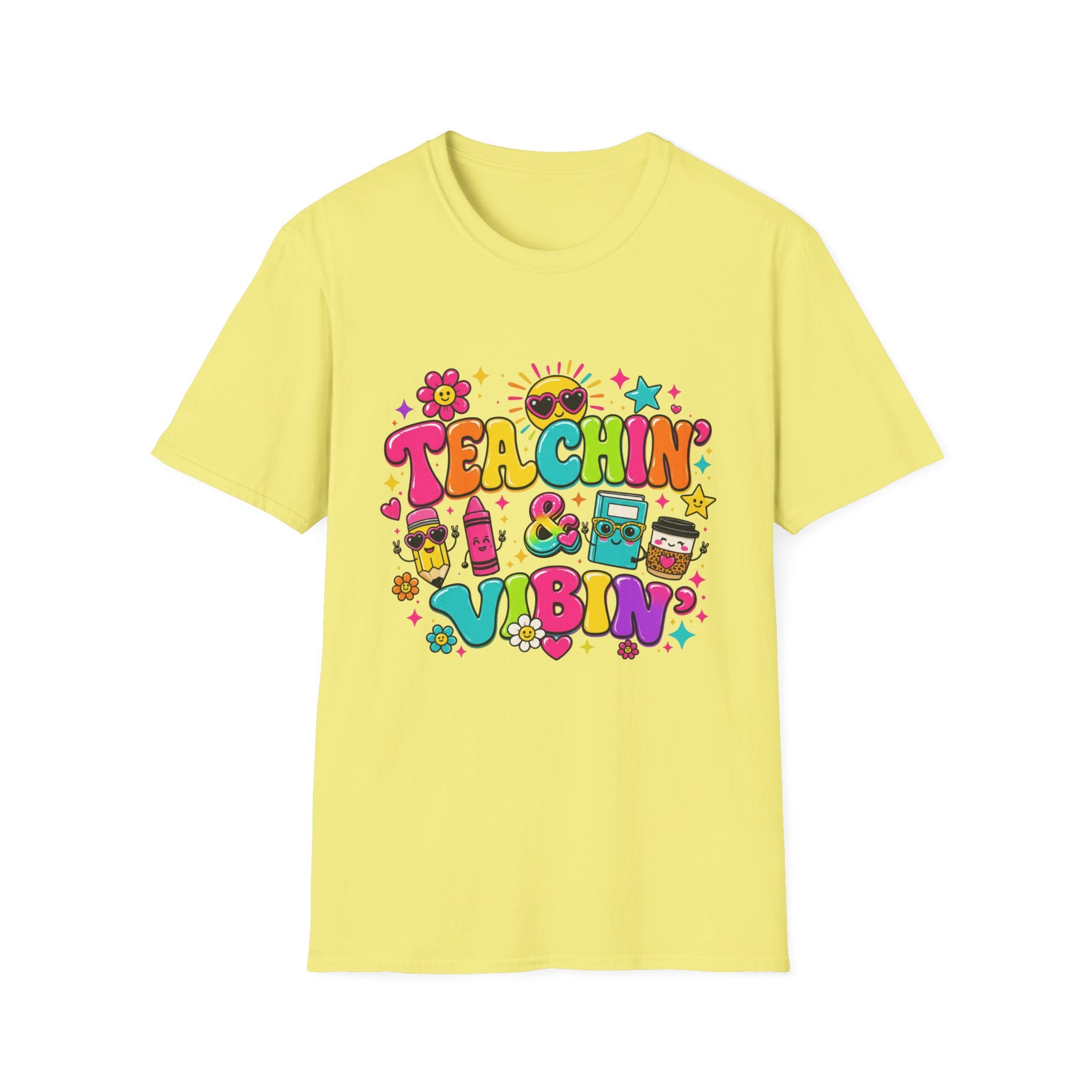 Teachin' & Vibin' Teacher T-Shirt