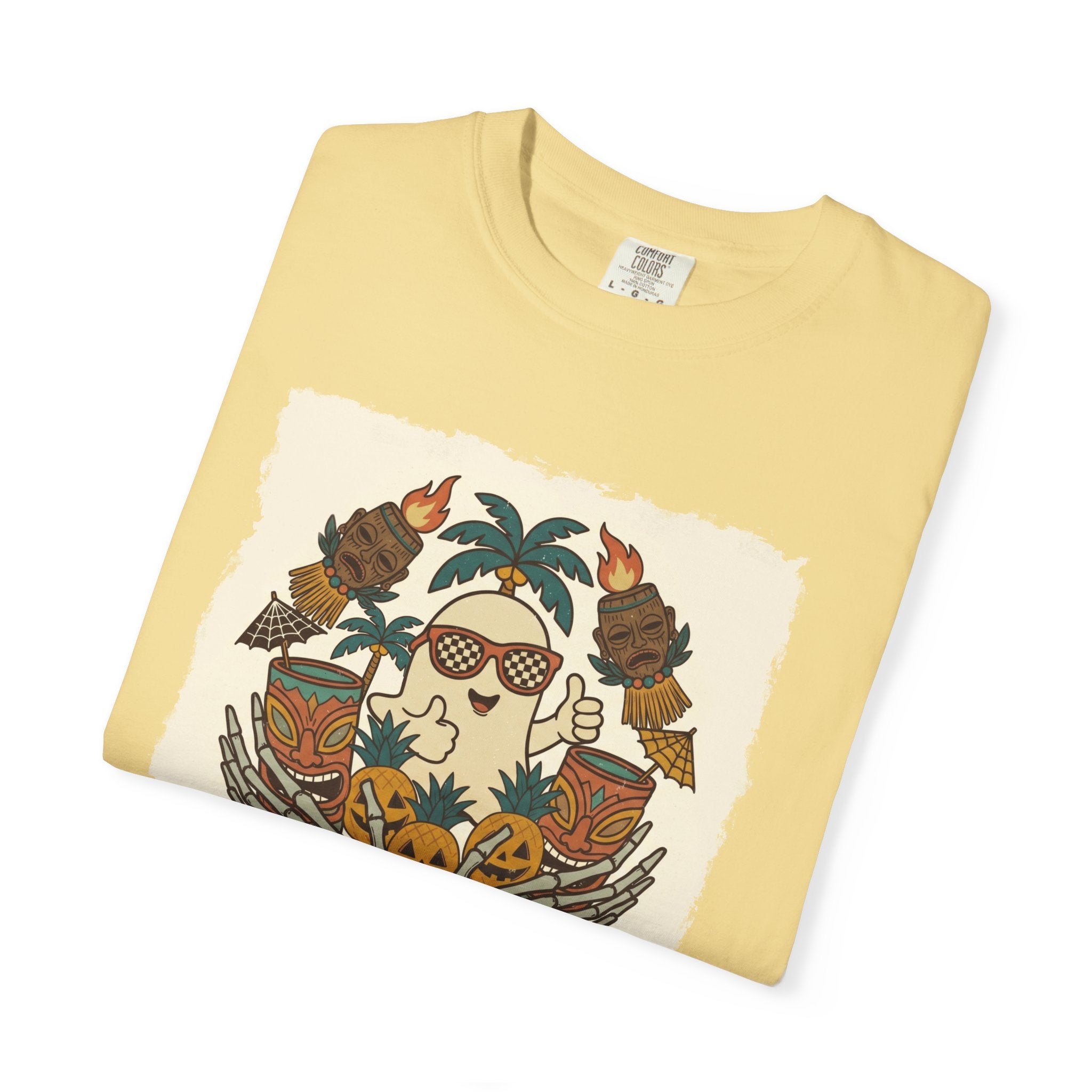 Spooky TikiWeen SummerWeen Ghost Comfort Colors TShirt