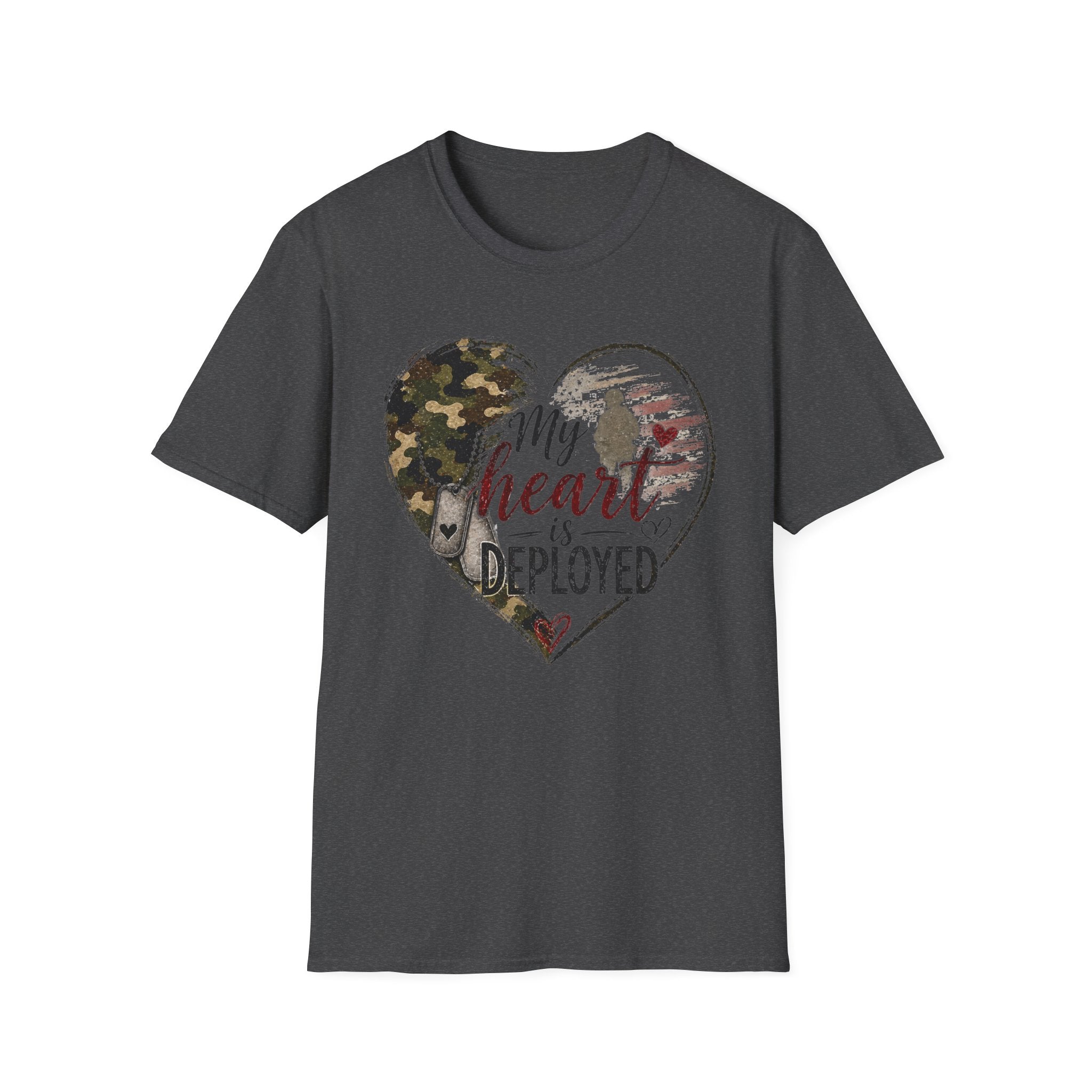 My Heart Is Deployed Military Heart T-Shirt