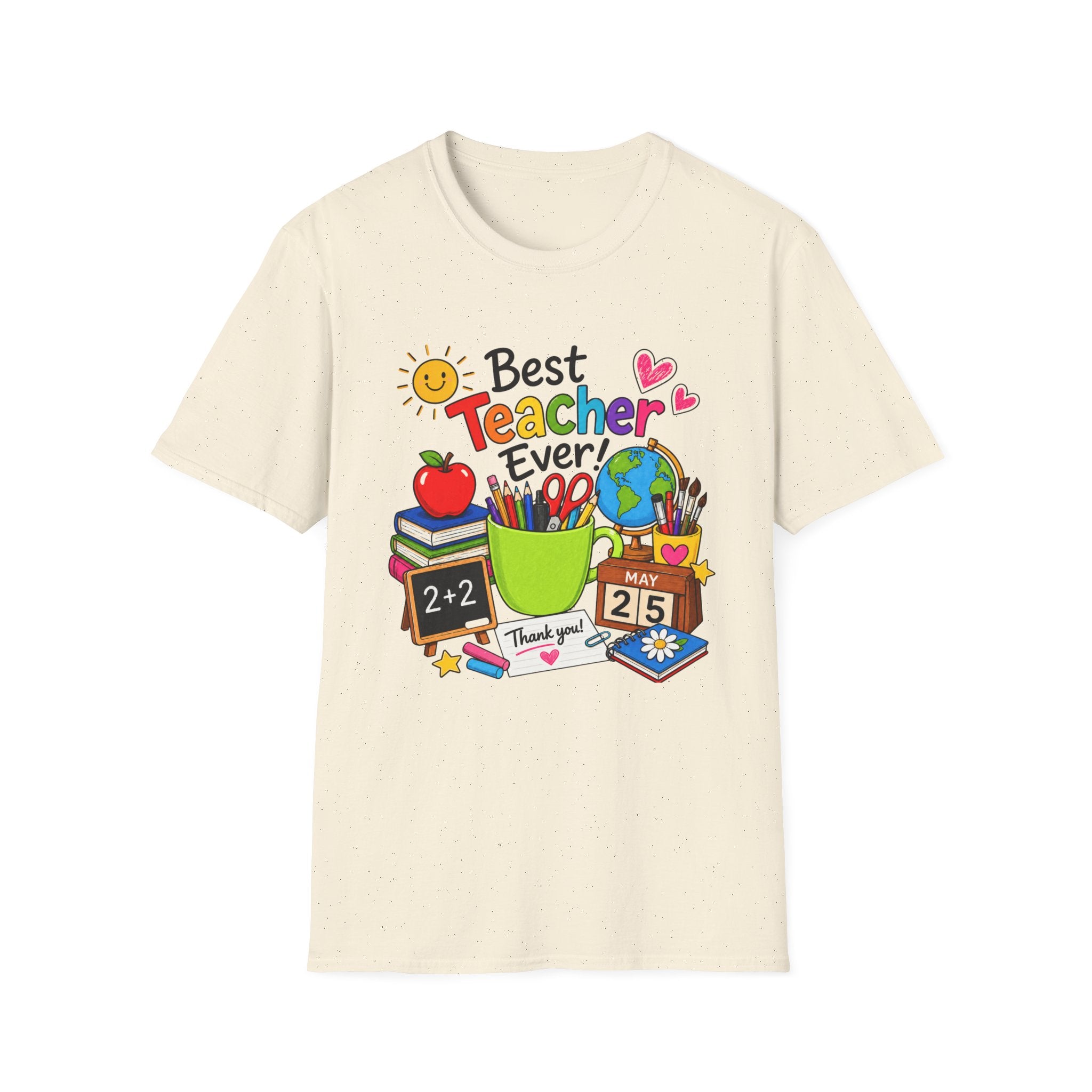 Teacher Appreciation T-Shirt – "Best Teacher Ever" Colorful Classroom Design