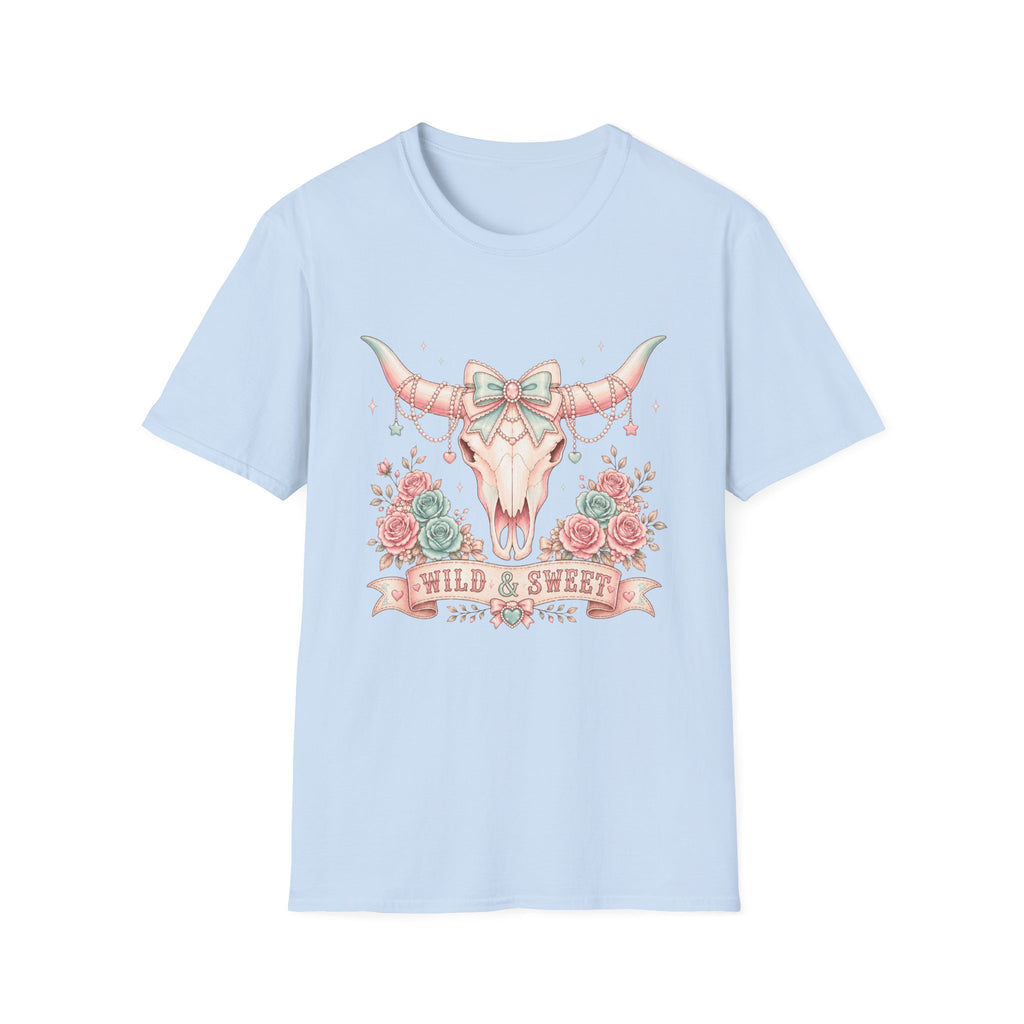 Western Coquette Floral Skull Graphic Tee
