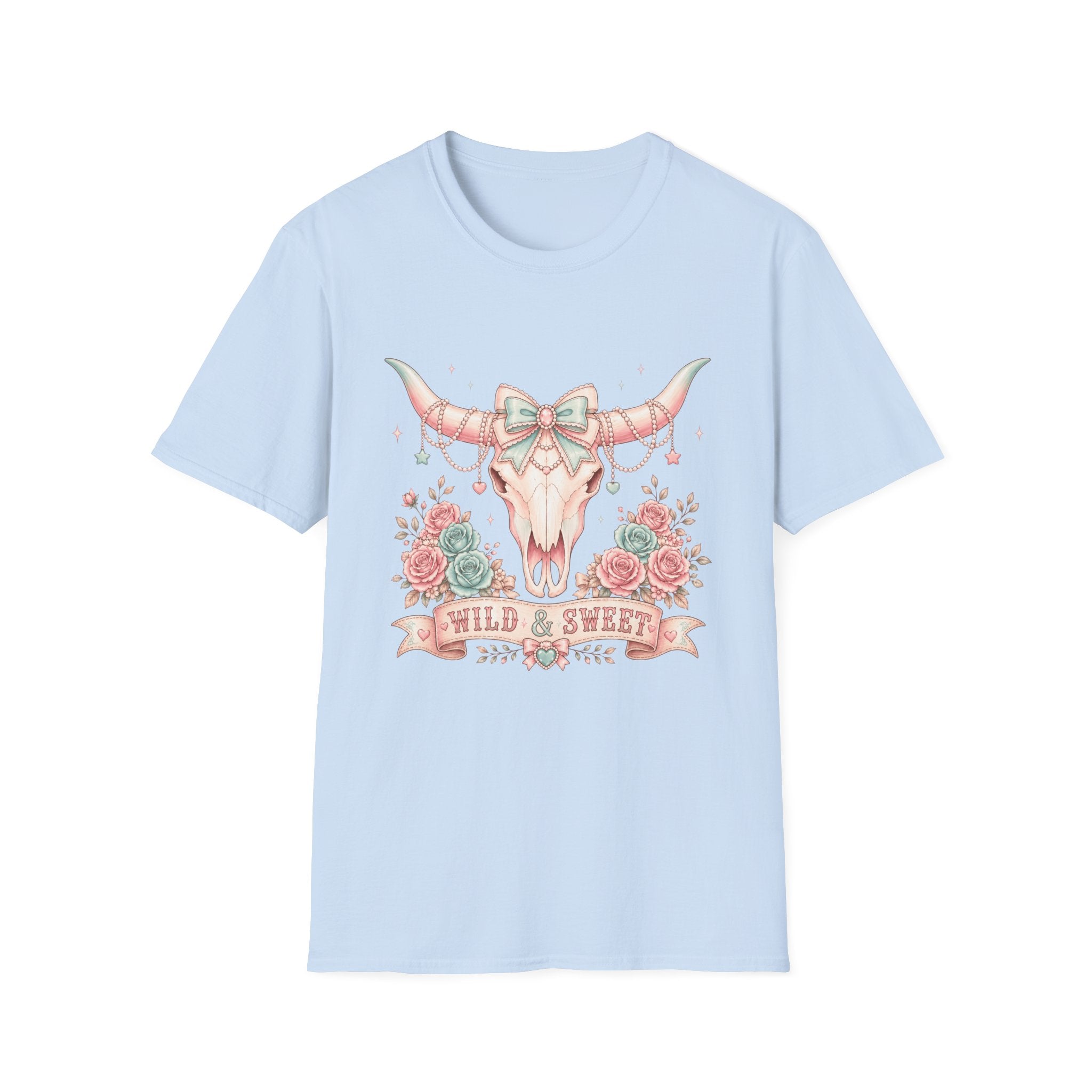 Western Coquette Floral Skull Graphic Tee