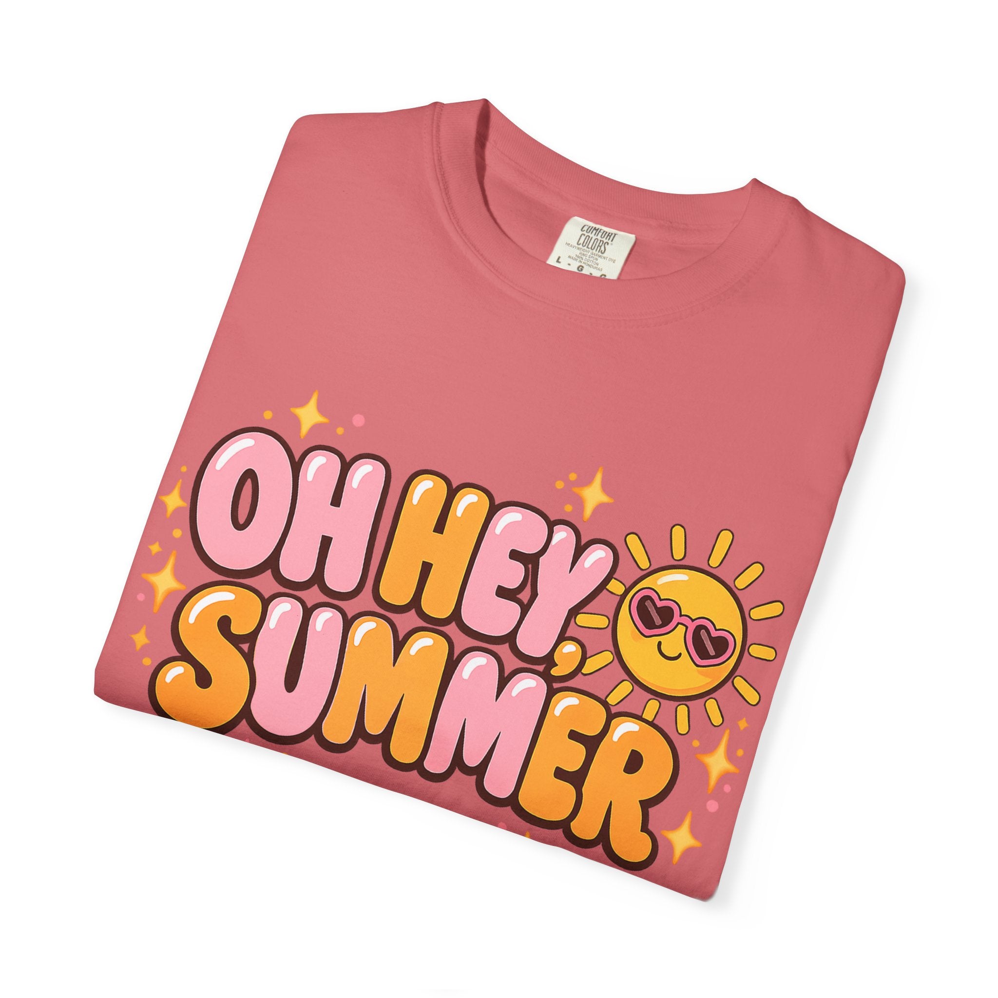 Oh Hey Summer Cute Retro Sun Comfort Colors T-Shirt