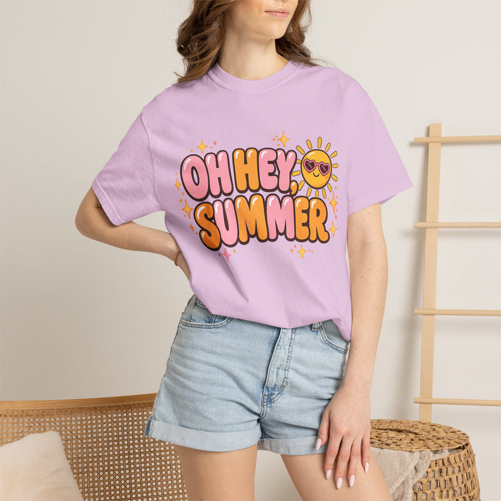 Oh Hey Summer Cute Retro Sun Comfort Colors T-Shirt