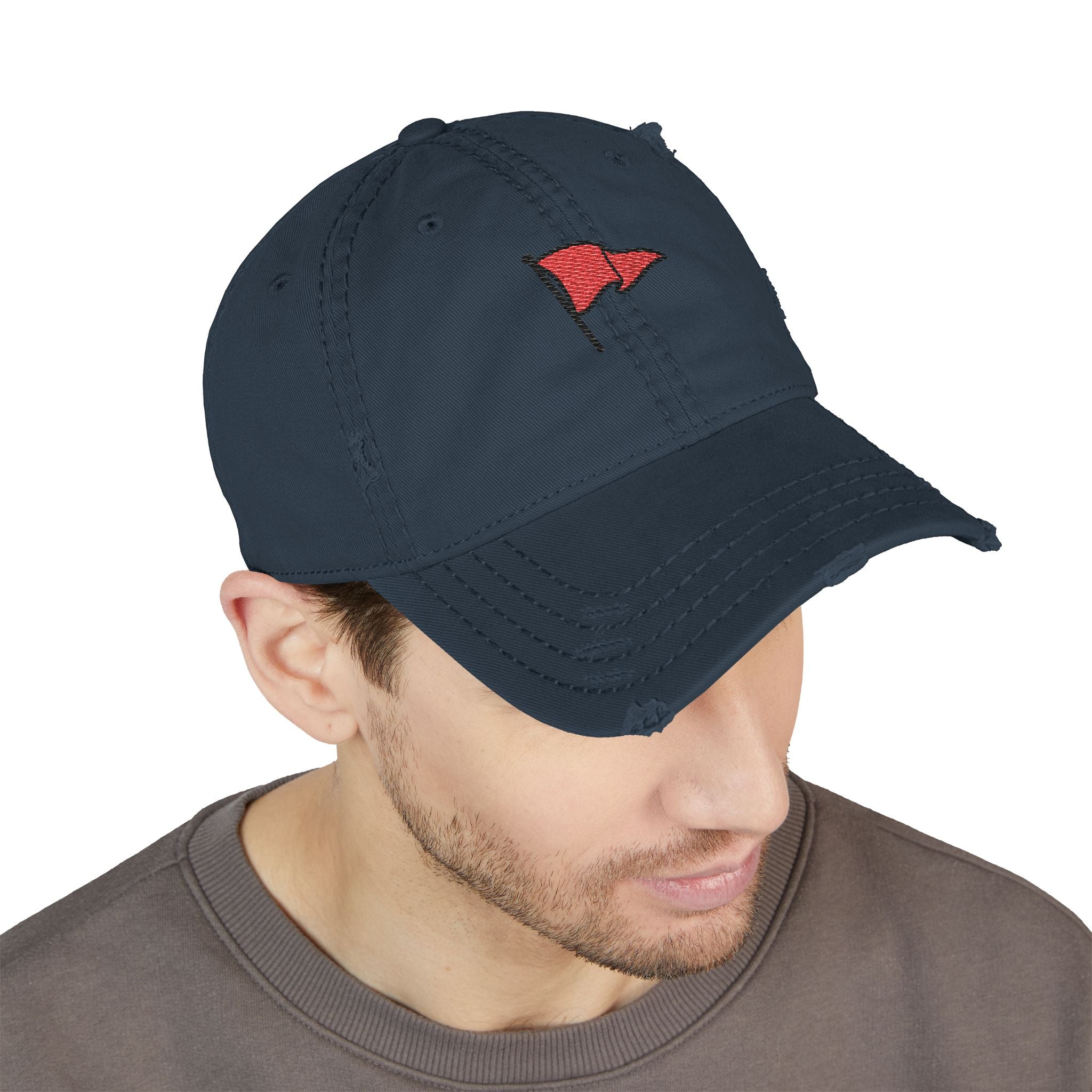 Distressed Embroidered Unisex Hat — Red Flag Golf Cap