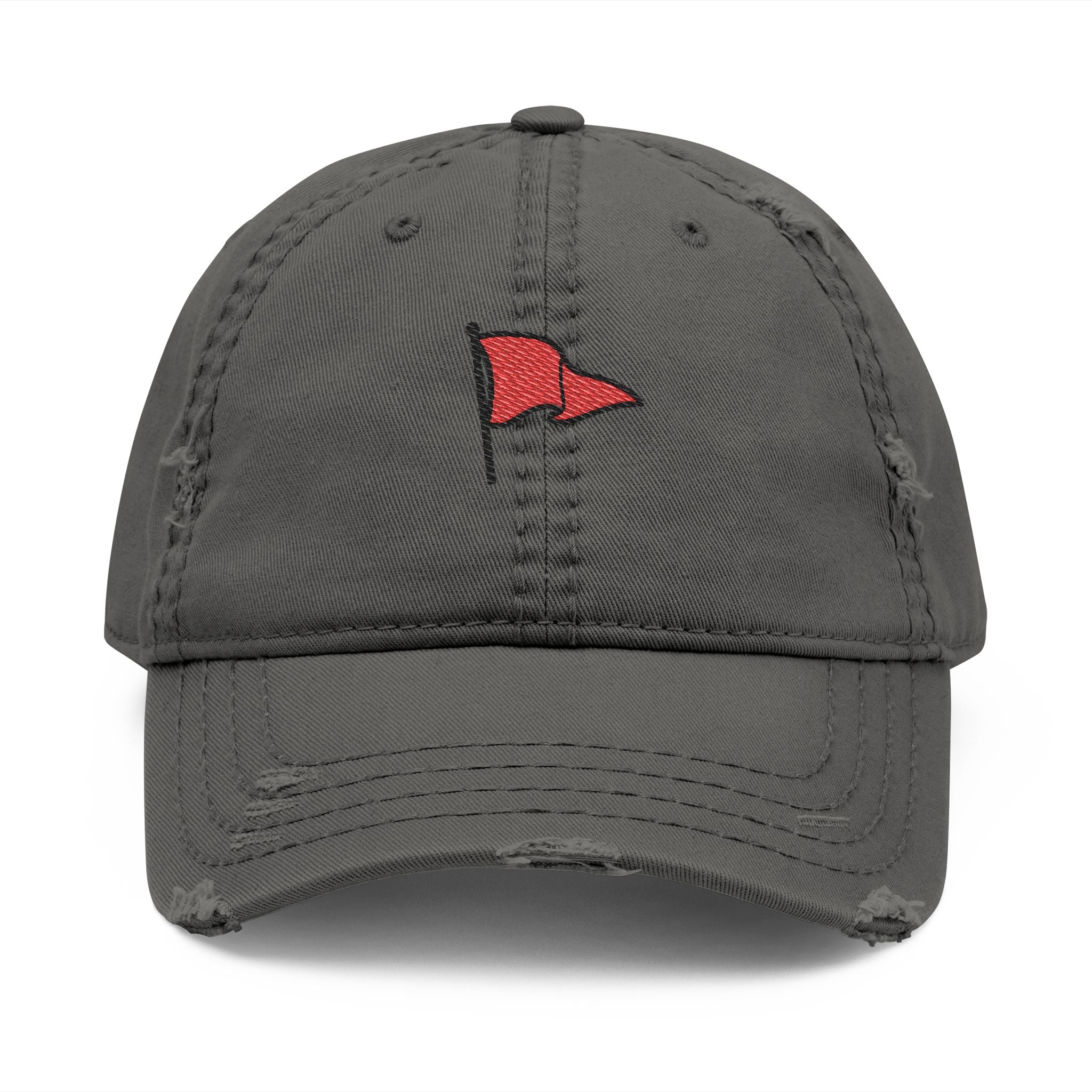 Distressed Embroidered Unisex Hat — Red Flag Golf Cap