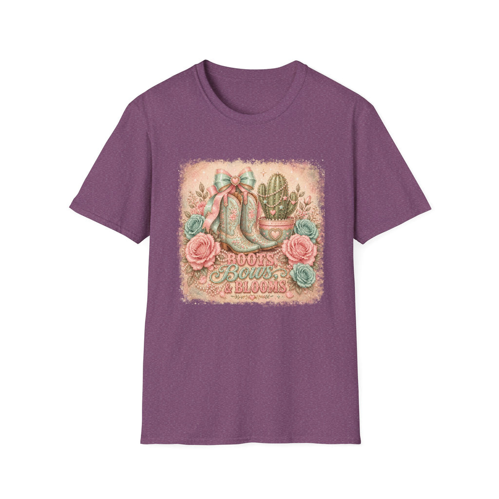 Cowgirl Boots & Cactus Floral Western Graphic Tee