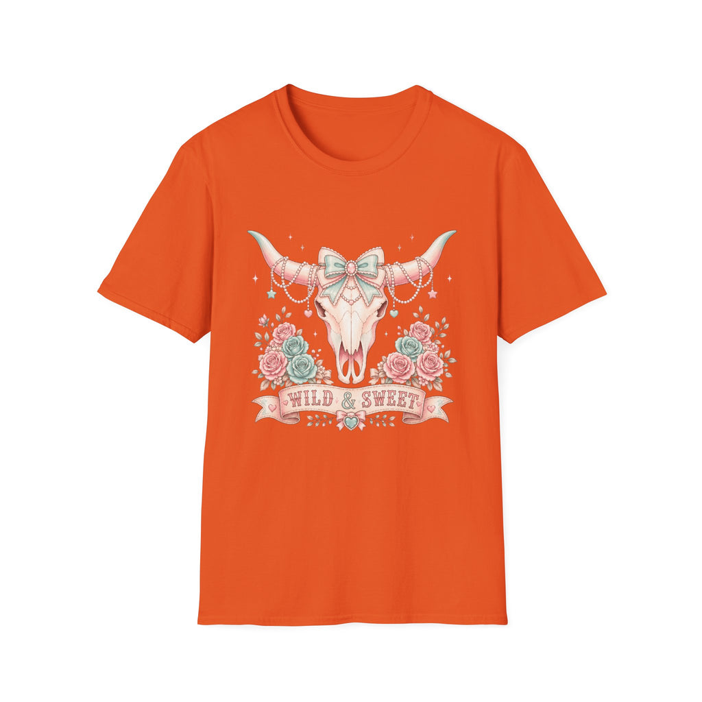Western Coquette Floral Skull Graphic Tee