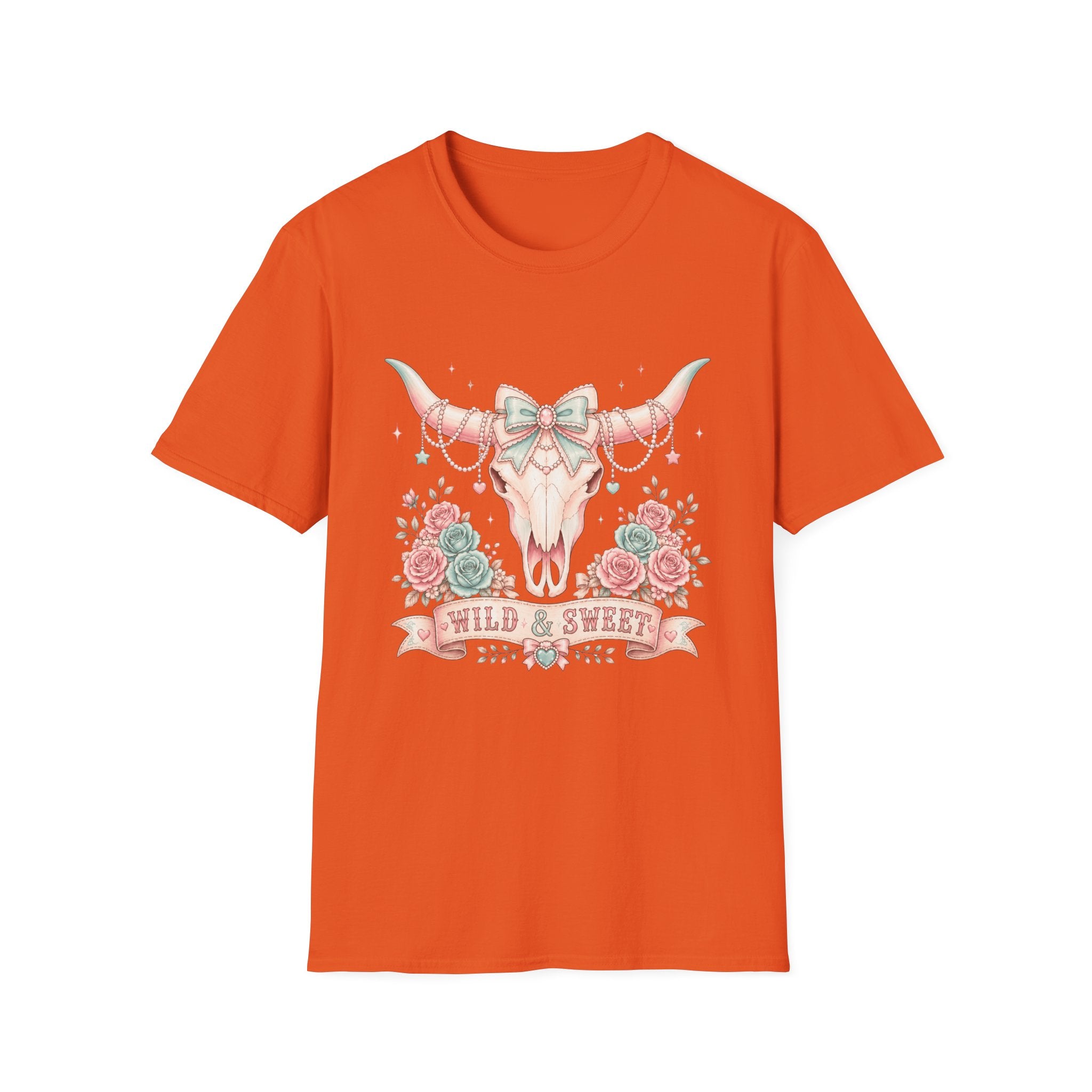 Western Coquette Floral Skull Graphic Tee