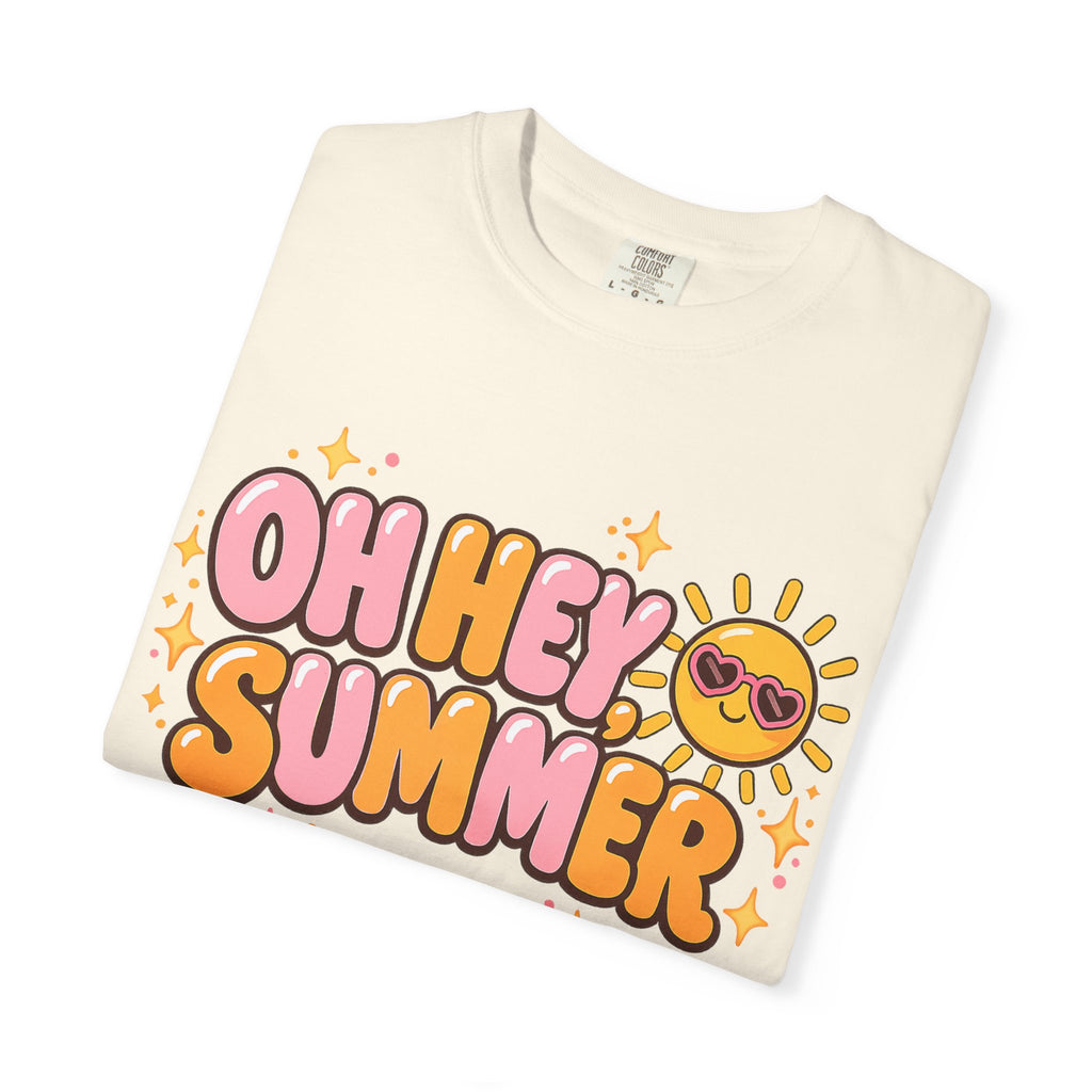 Oh Hey Summer Cute Retro Sun Comfort Colors T-Shirt