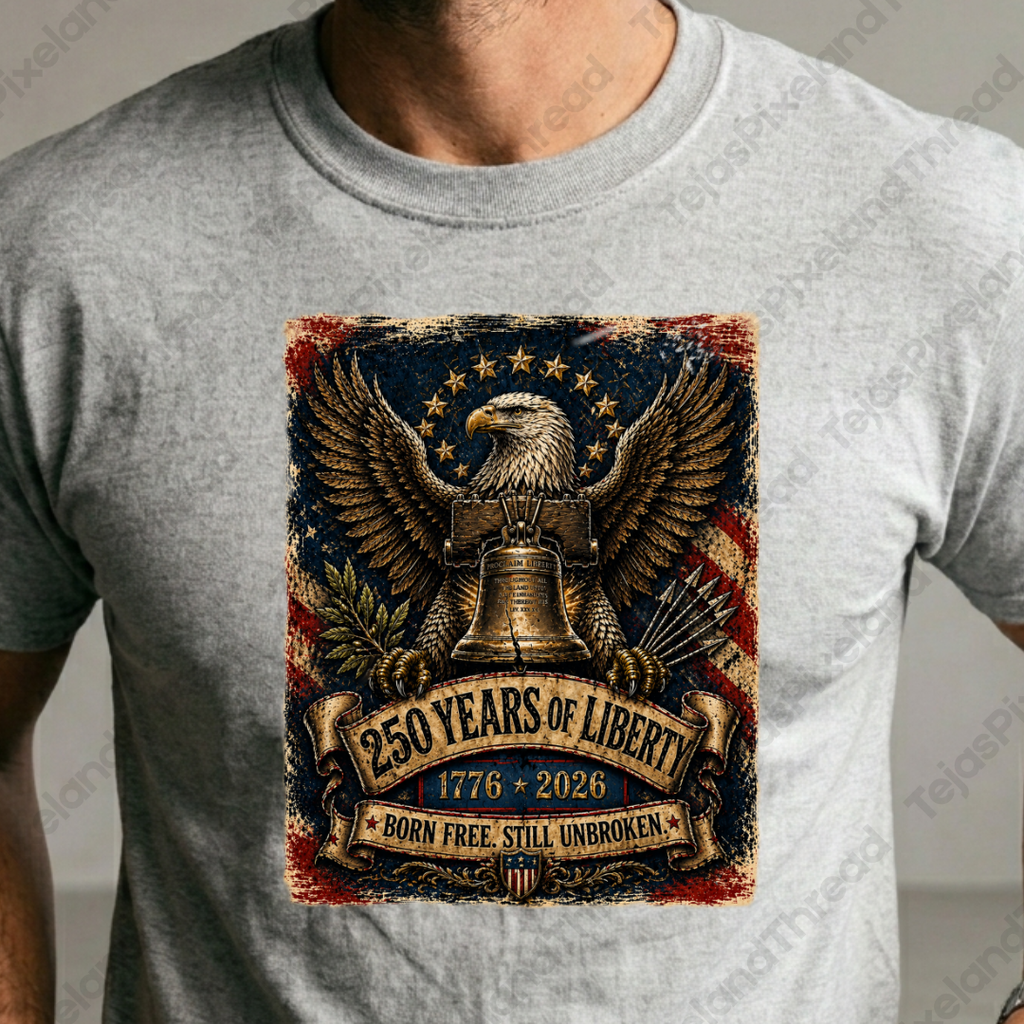 USA American Eagle and Liberty Bell PNG
