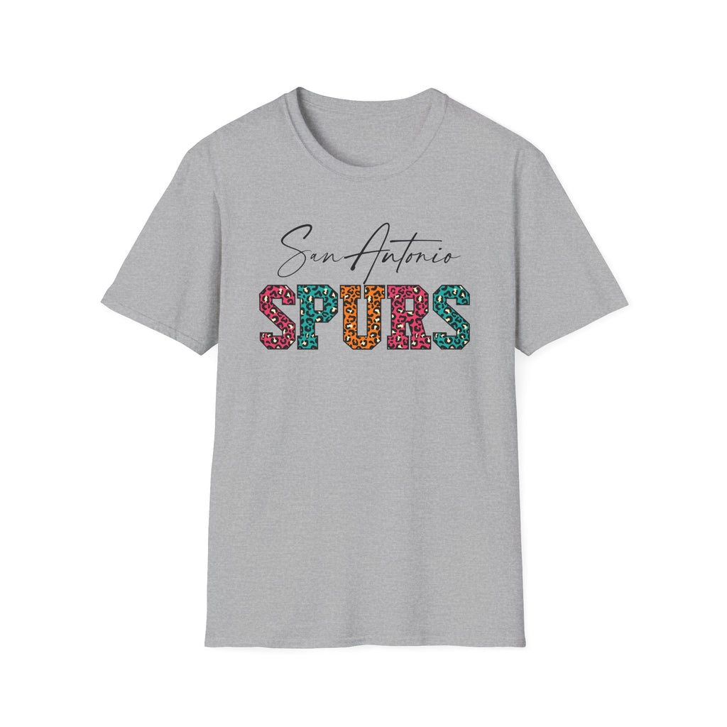 San Antonio Basketball Leopard Print T-Shirt