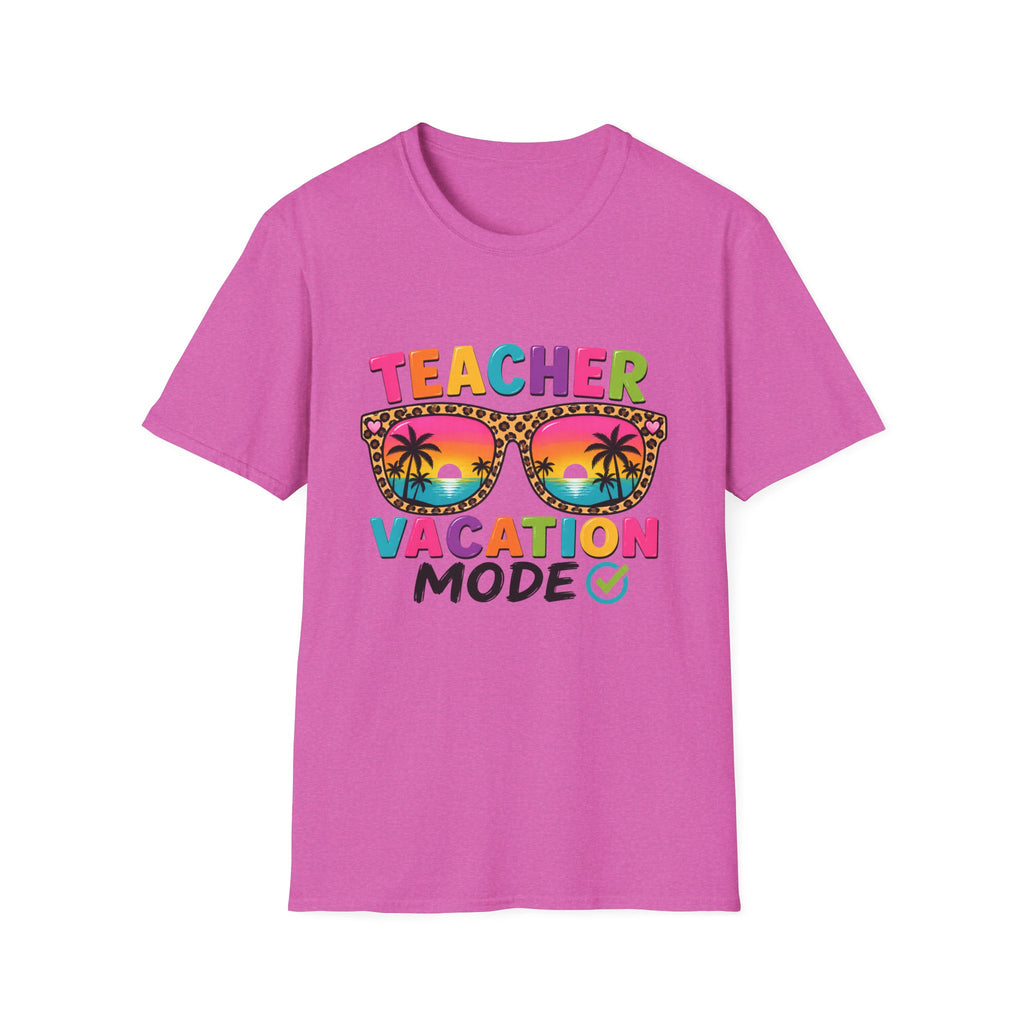 Teacher Vacation Mode T-Shirt — Tropical Sunglasses Graphic