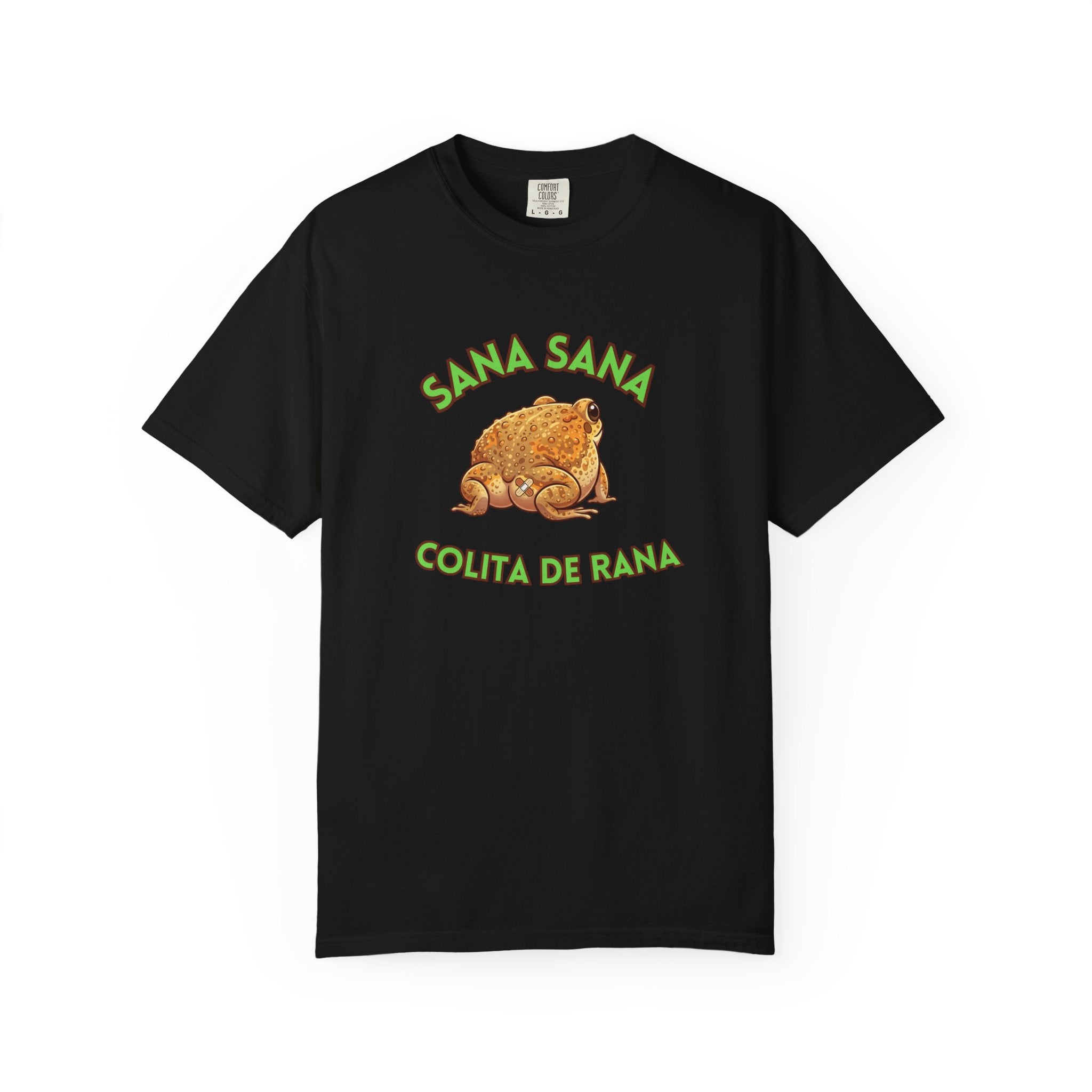 Sana Sana Colita de Rana Comfort Colors T-Shirt — Cute Spanish Frog Saying Healing Charm