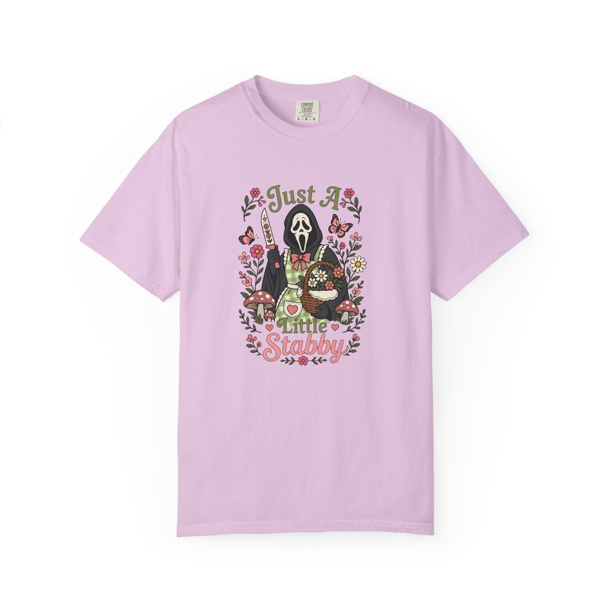 Just A Little Stabby Horror Slasher Comfort Colors T-Shirt