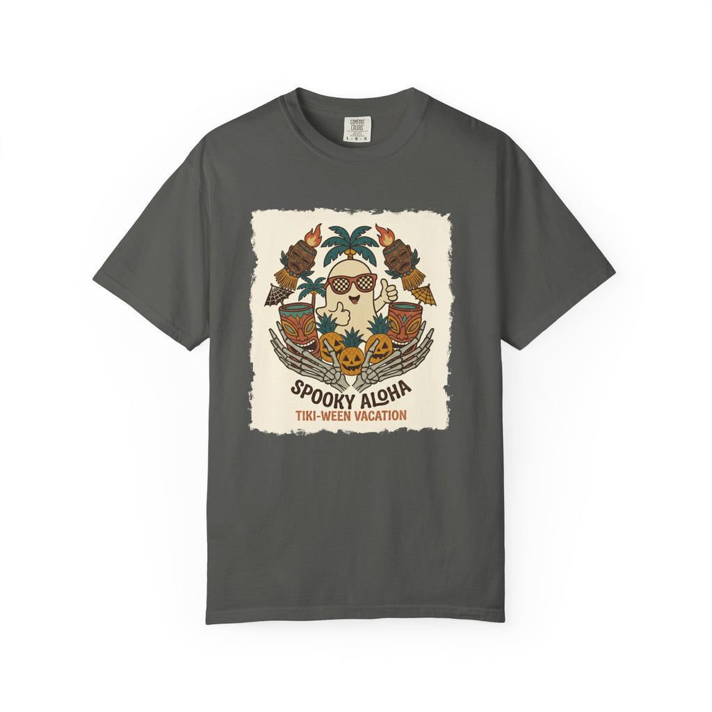 Spooky TikiWeen SummerWeen Ghost Comfort Colors TShirt