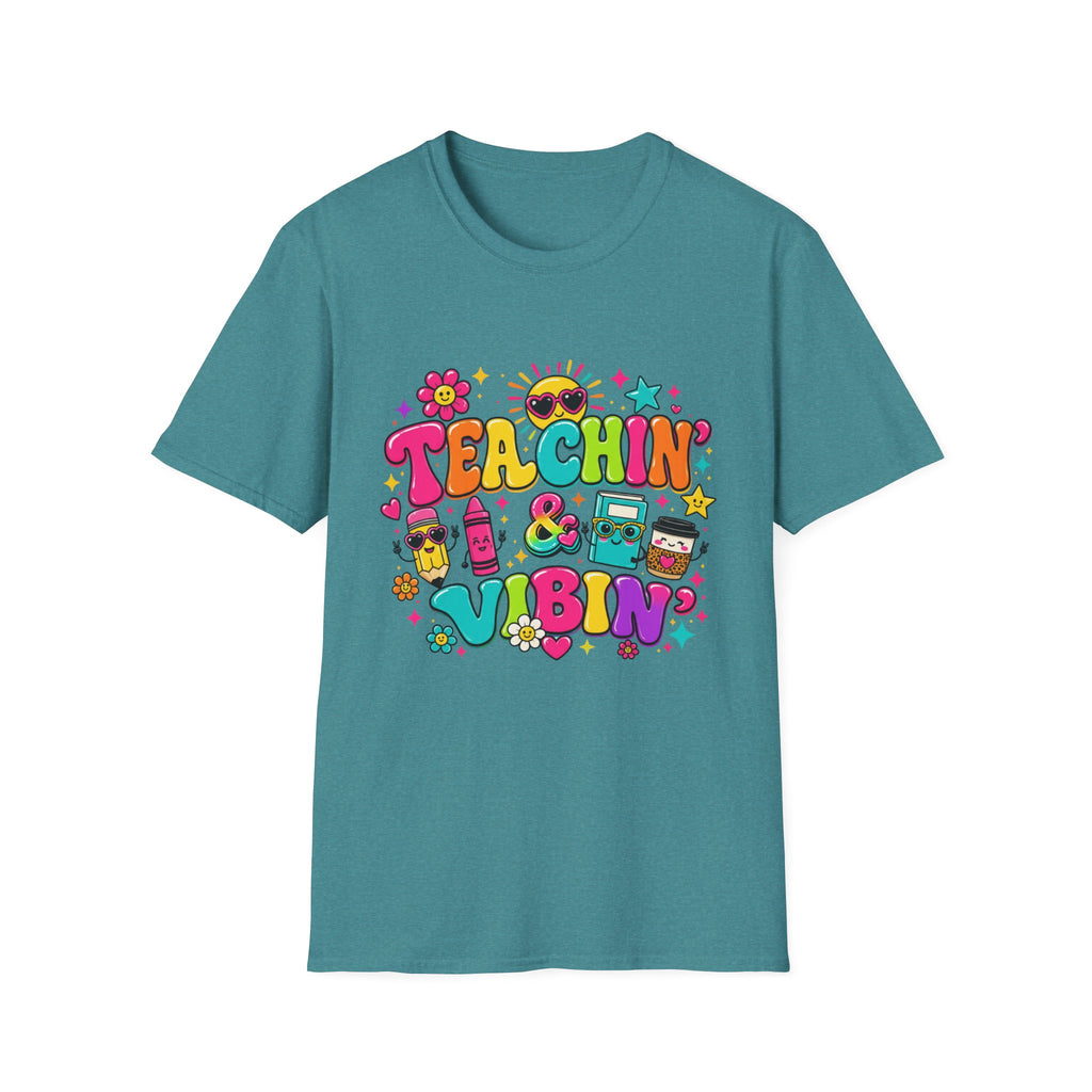 Teachin' & Vibin' Teacher T-Shirt