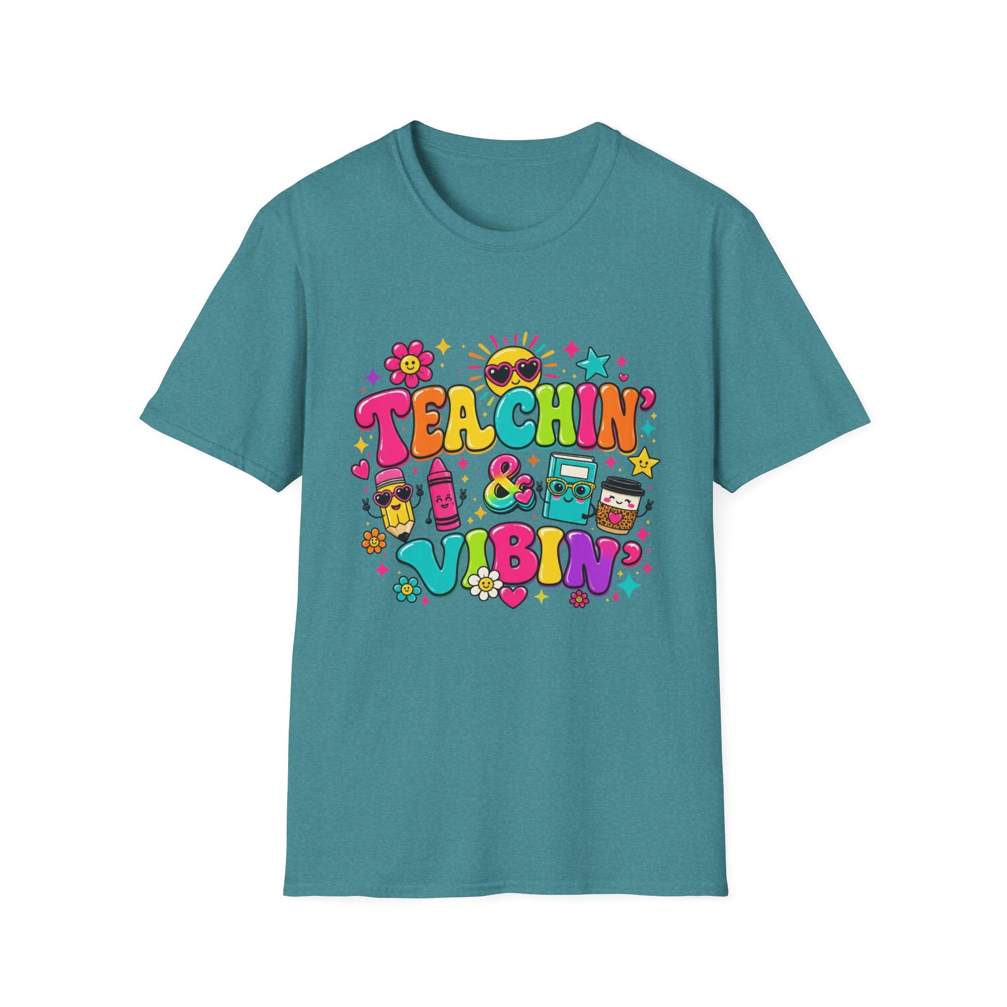 Teachin' & Vibin' Teacher T-Shirt