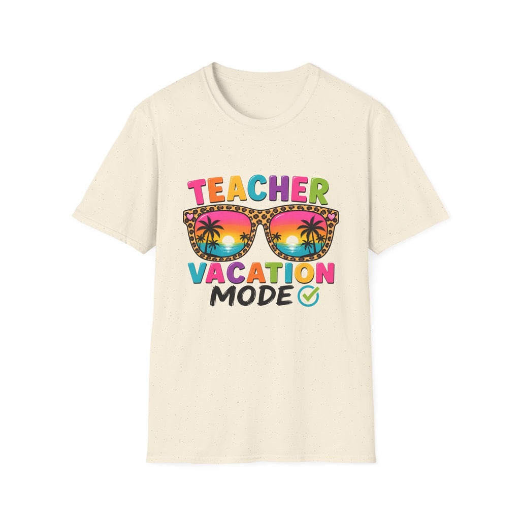 Teacher Vacation Mode T-Shirt — Tropical Sunglasses Graphic