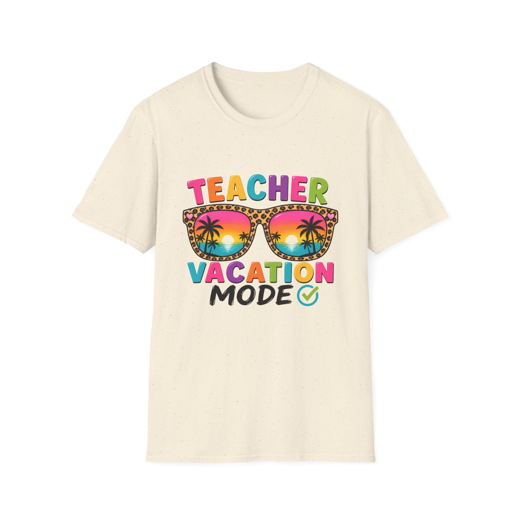 Teacher Vacation Mode T-Shirt — Tropical Sunglasses Graphic