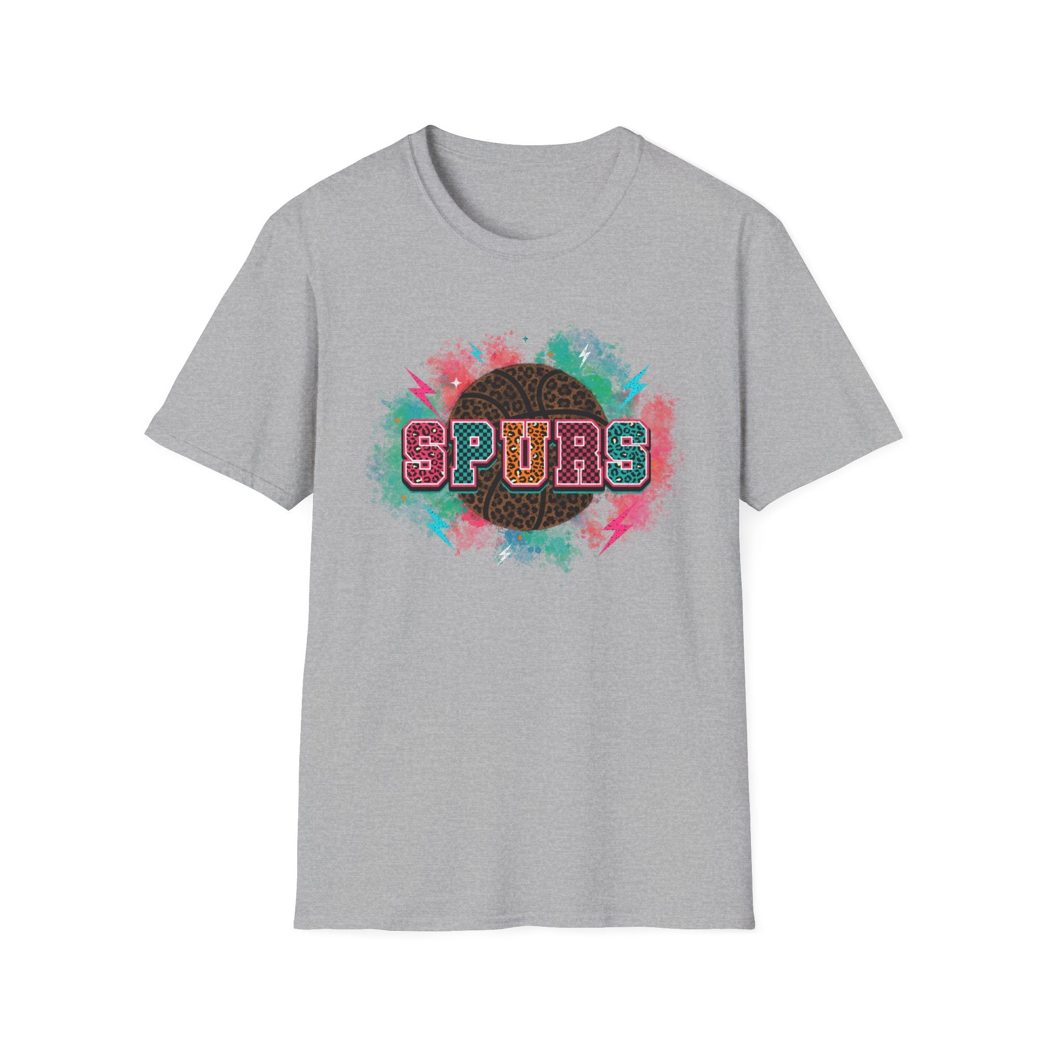 Colorful Leopard San Antonio Basketball TShirt