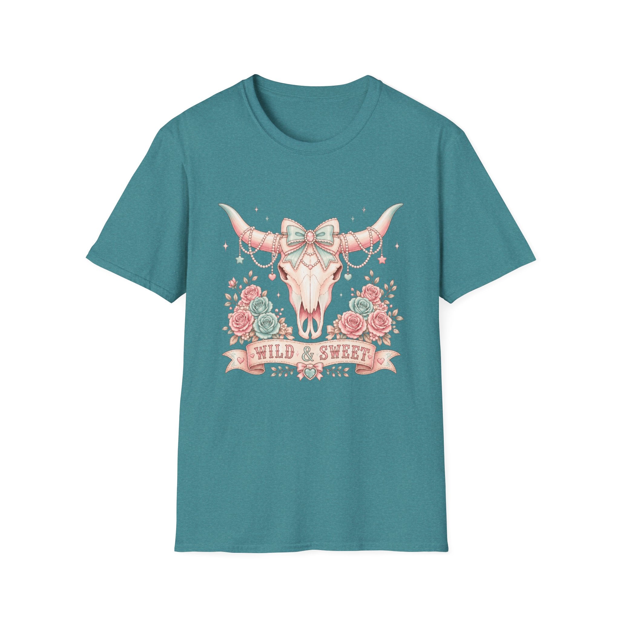 Western Coquette Floral Skull Graphic Tee