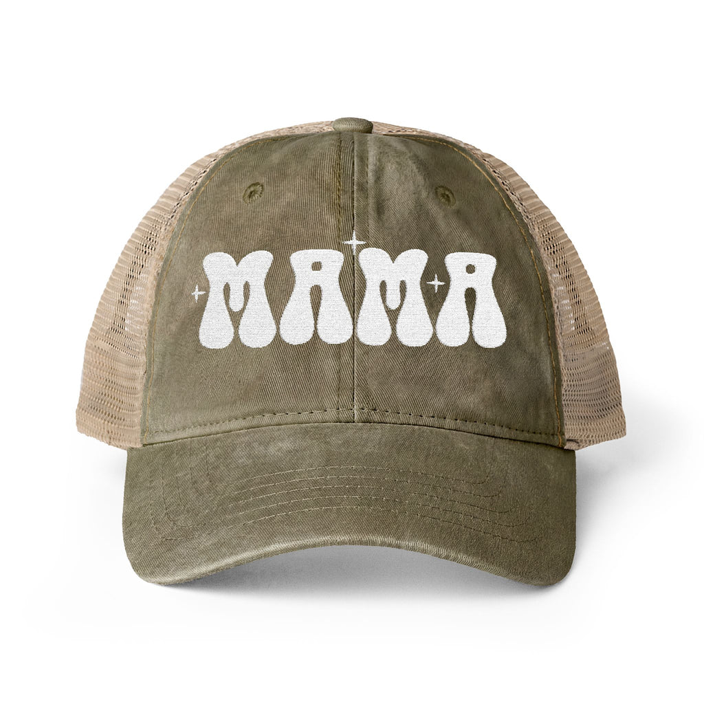 Mama Woman's Washed Mesh-Back Cap