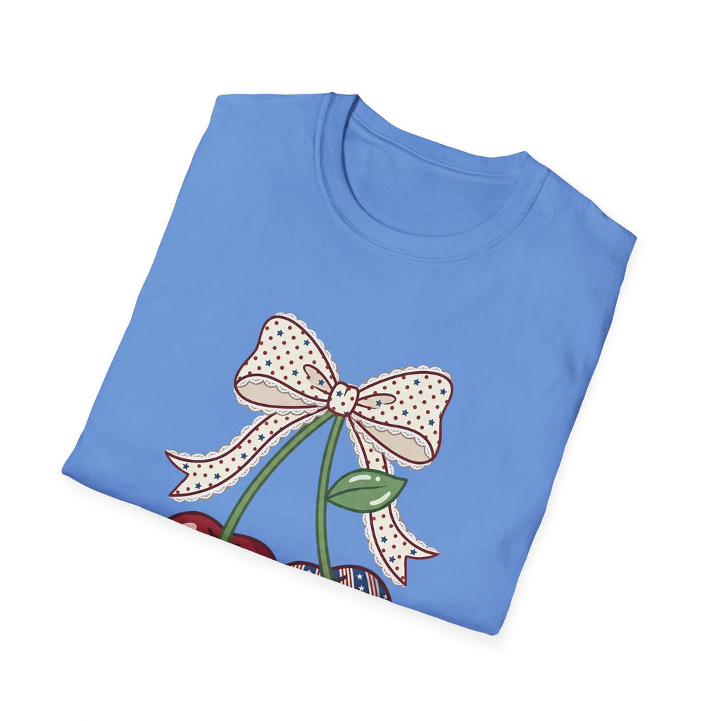 Cute Vintage Cherry with Bow Graphic Tee