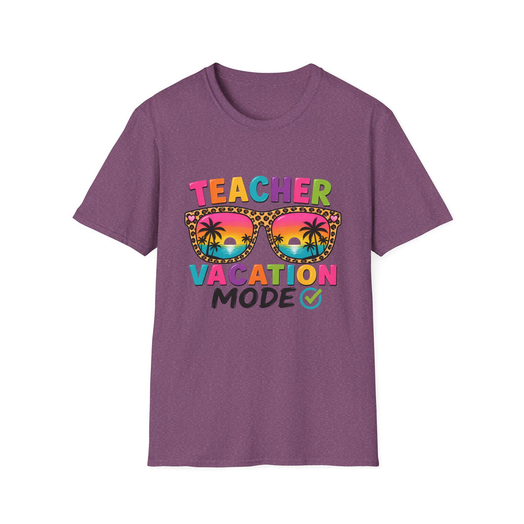 Teacher Vacation Mode T-Shirt — Tropical Sunglasses Graphic