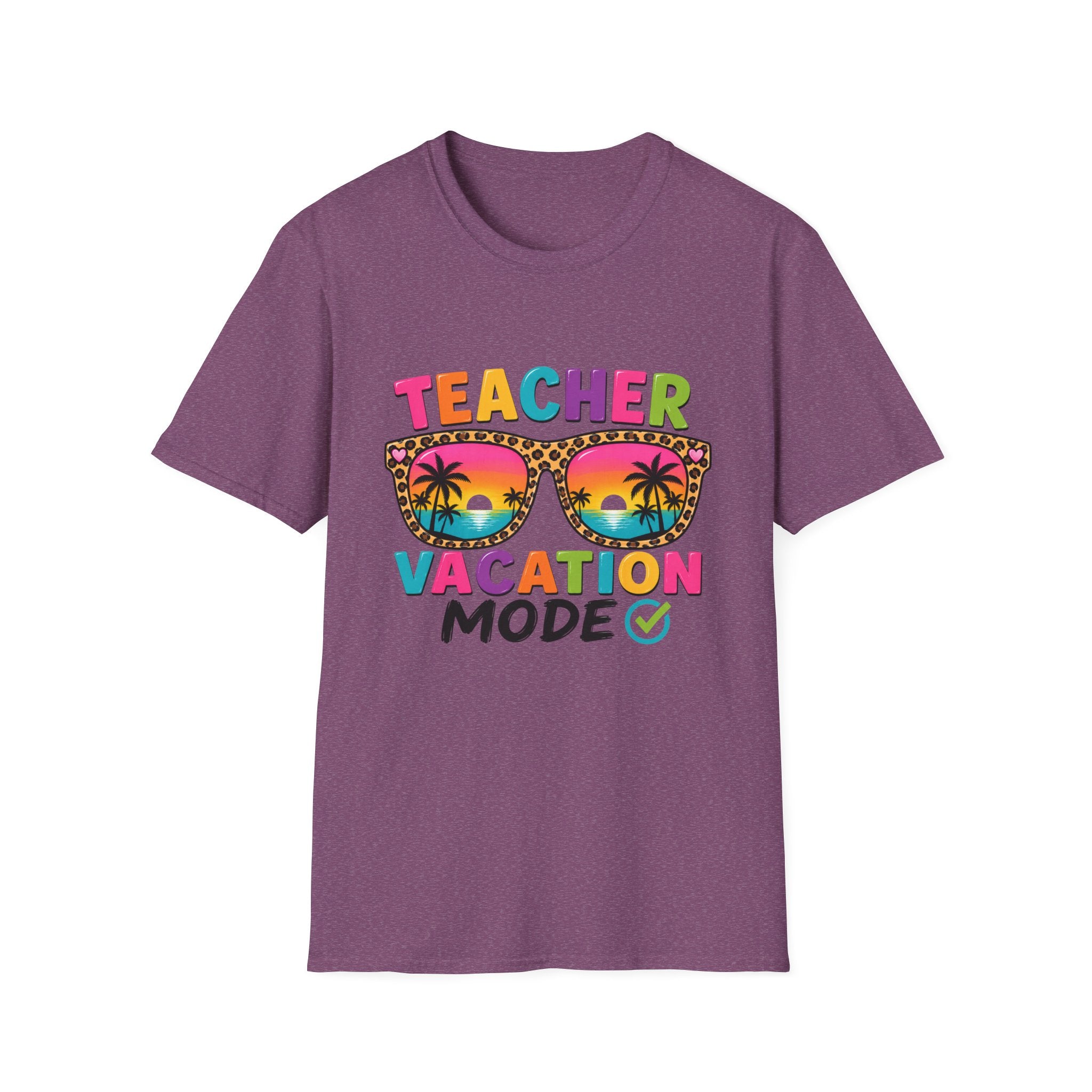Teacher Vacation Mode T-Shirt — Tropical Sunglasses Graphic