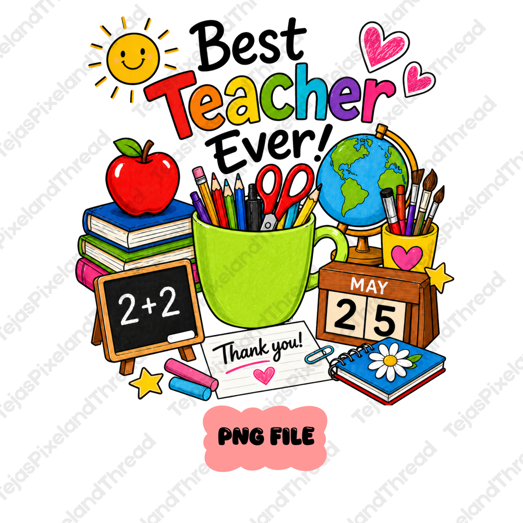 Best Teacher Ever PNG
