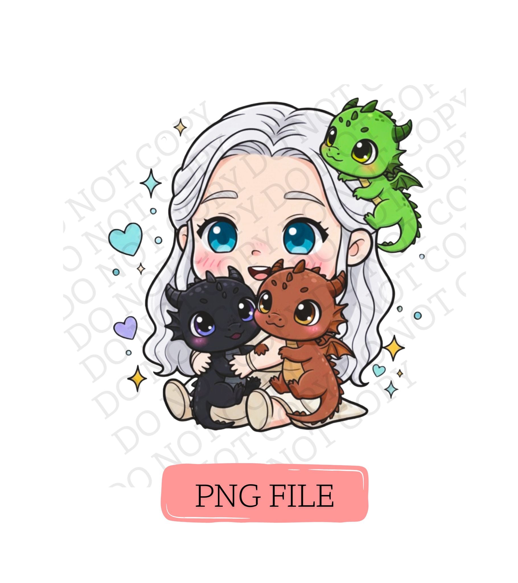 Kawaii Dragon Mother-PNG