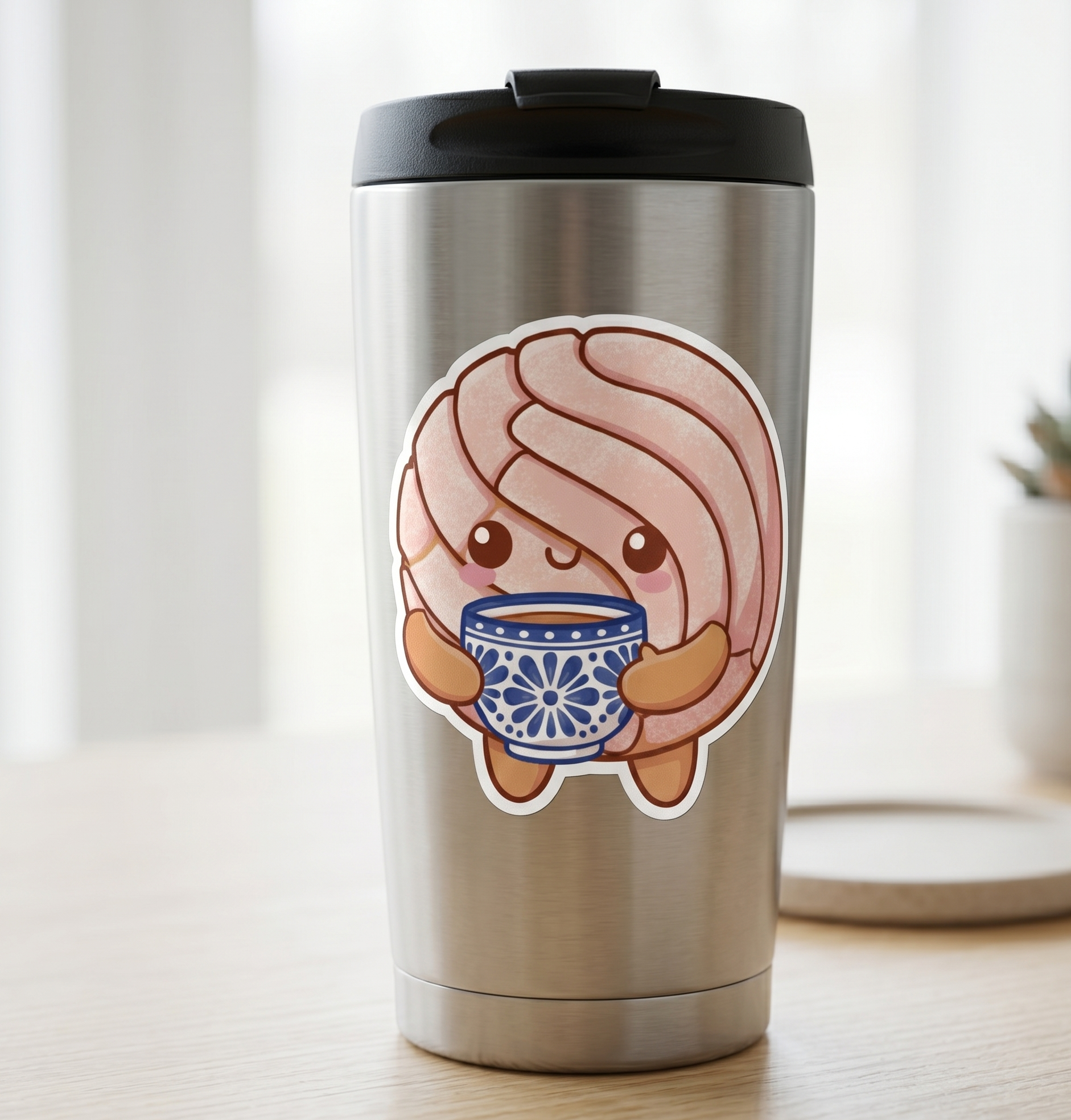 Mexican Concha and Talavera Kawaii PNG