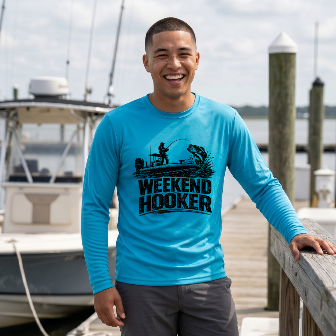 Weekend Hooker Fishing Long Sleeve Tee