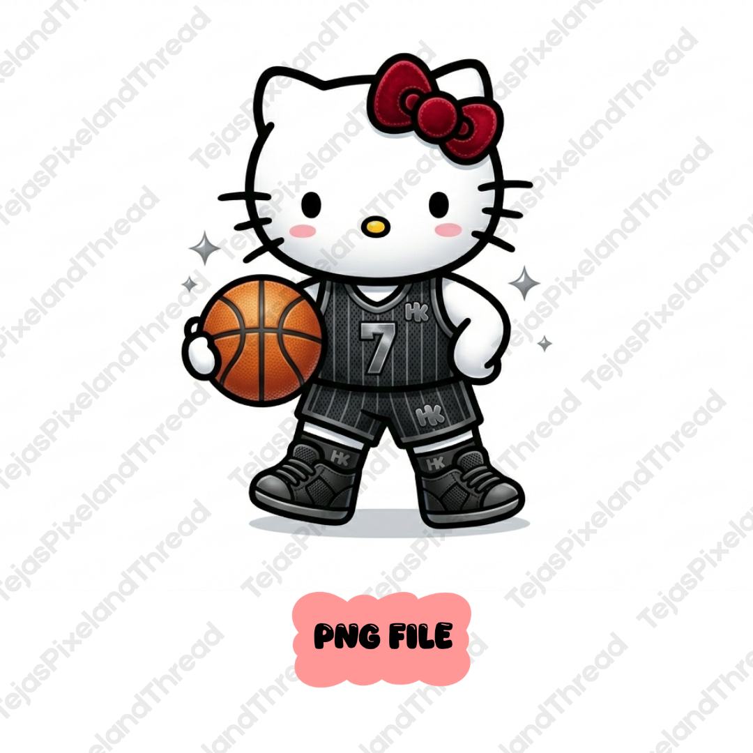 Kitty Basketball Fan-PNG
