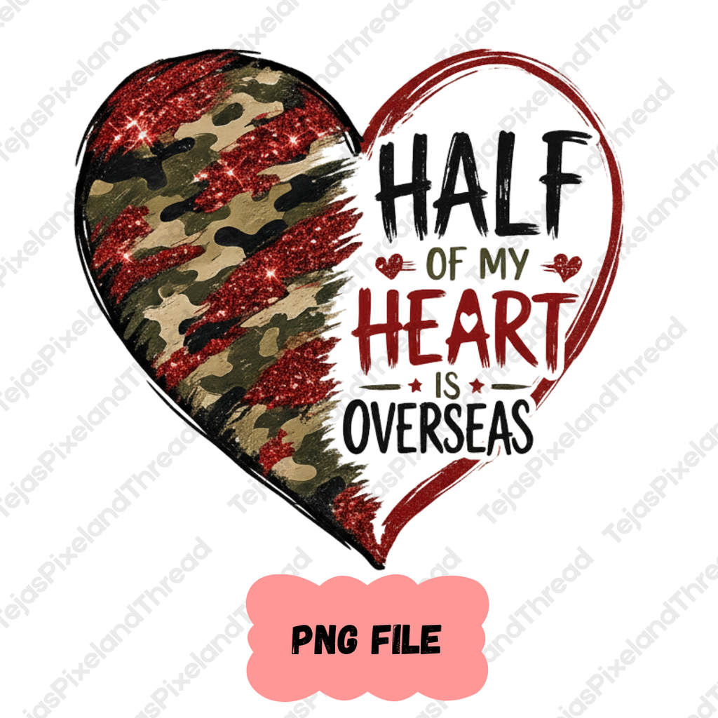 Half of My Heart Military PNG