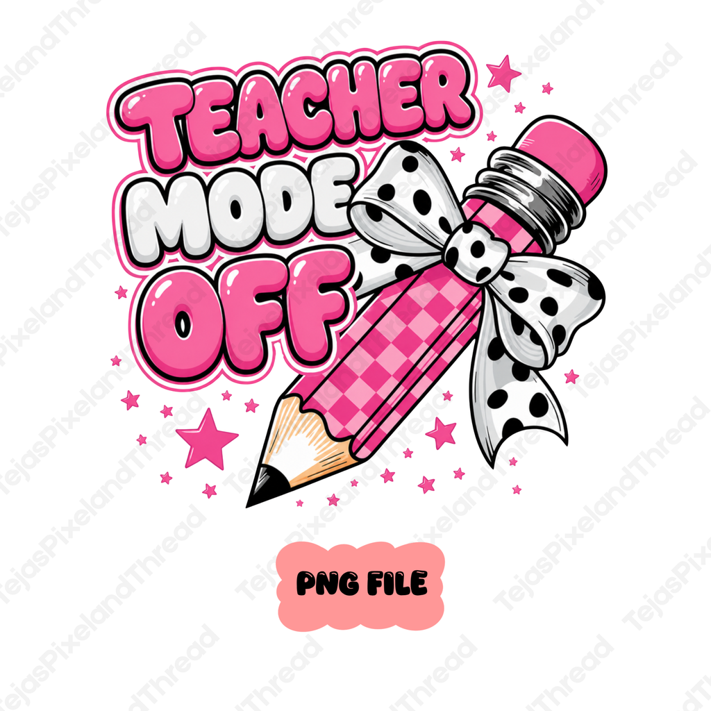 Teacher Mode Off Pink Pencil PNG